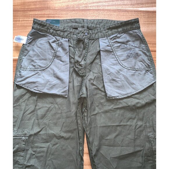 Wild Fable Junior Teens Mid-Rise Regular Fit Cargo Pants Olive Green Size 12 - Picture 11 of 16